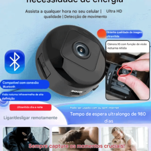 【Câmera escondida com visão noturna HD】Não requer Wi-Fi nem eletricidade💯Pequena e instala em 1 segundo ⚠️Visualização remota em tempo real